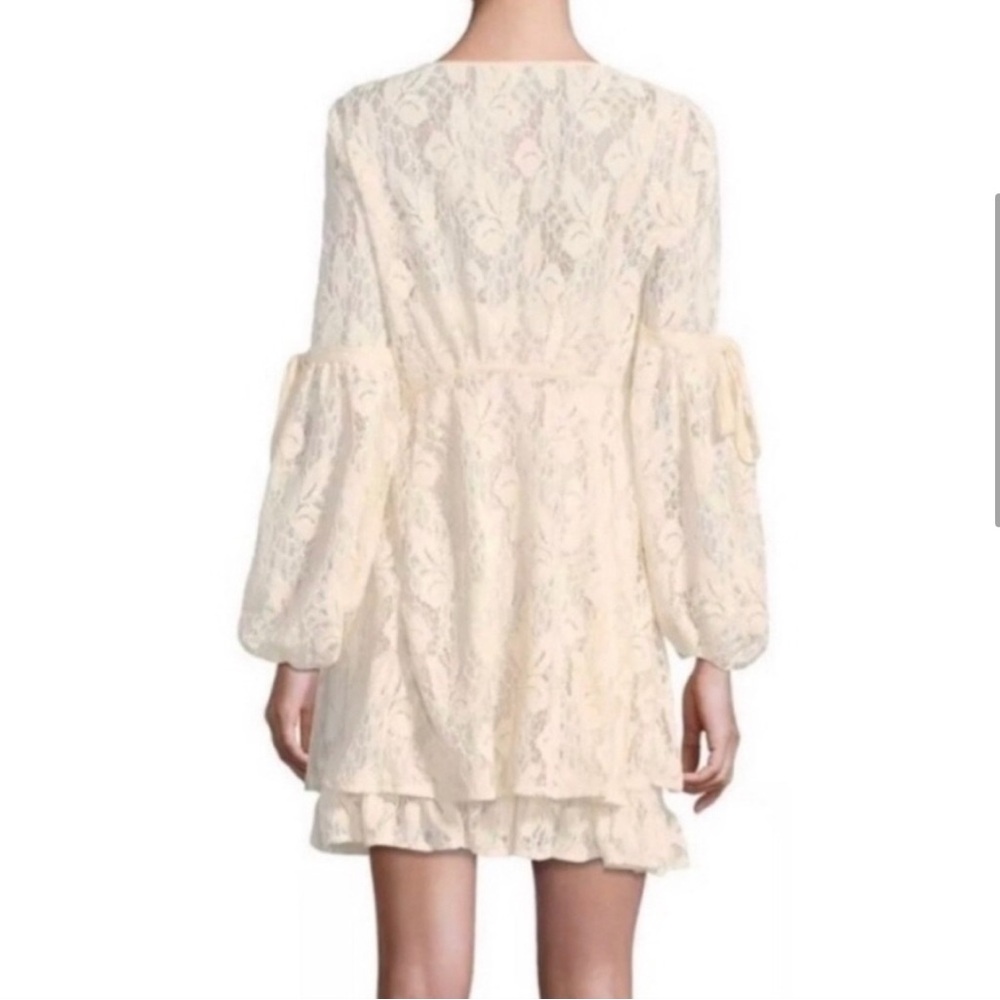 Free People Off White Medium Long Sleeve Lace Dress